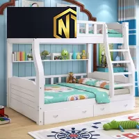 GIƯỜNG TẦNG TRẺ EM NGỌC THỊNH MÀU TRẮNG ĐƠN  GIẢN